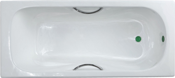 КВ-1703  Ванна KAISER чугунная с латунными ручками